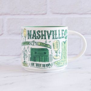 Starbucks Nashville Mug 2019 Been There Series Green and White